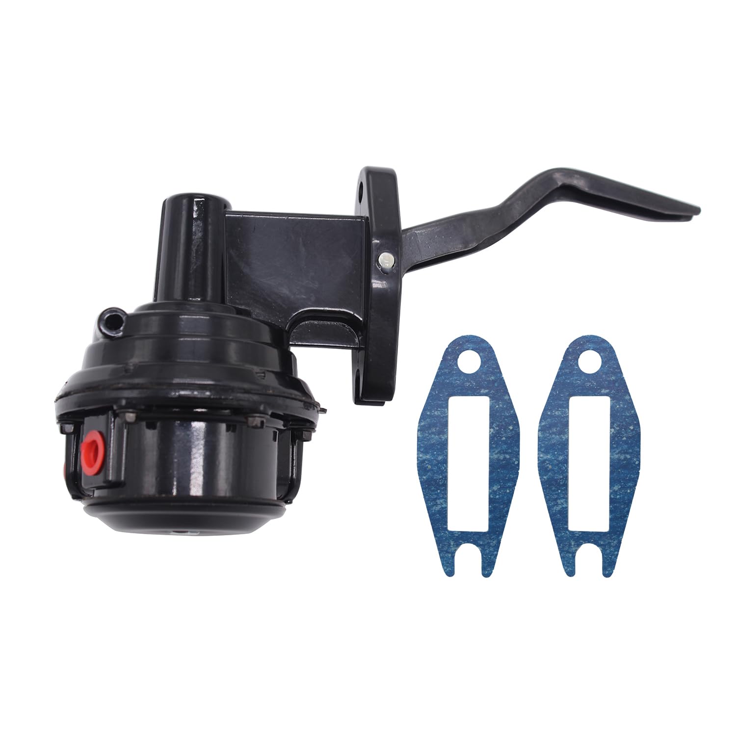 Photo 1 of 1 PC Mechanical Fuel Pump Black Two-Valve 80 GPH 8 PSI 1/4" NPT Inlet/Outlet Compatible with Ford 351C/351M/400