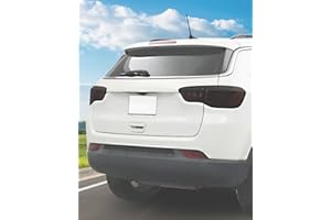 Voodonala Tail Light Cover Compatible with Jeep Compass 2017-2024, Smoke Black Rear Light Trim Guards Tint