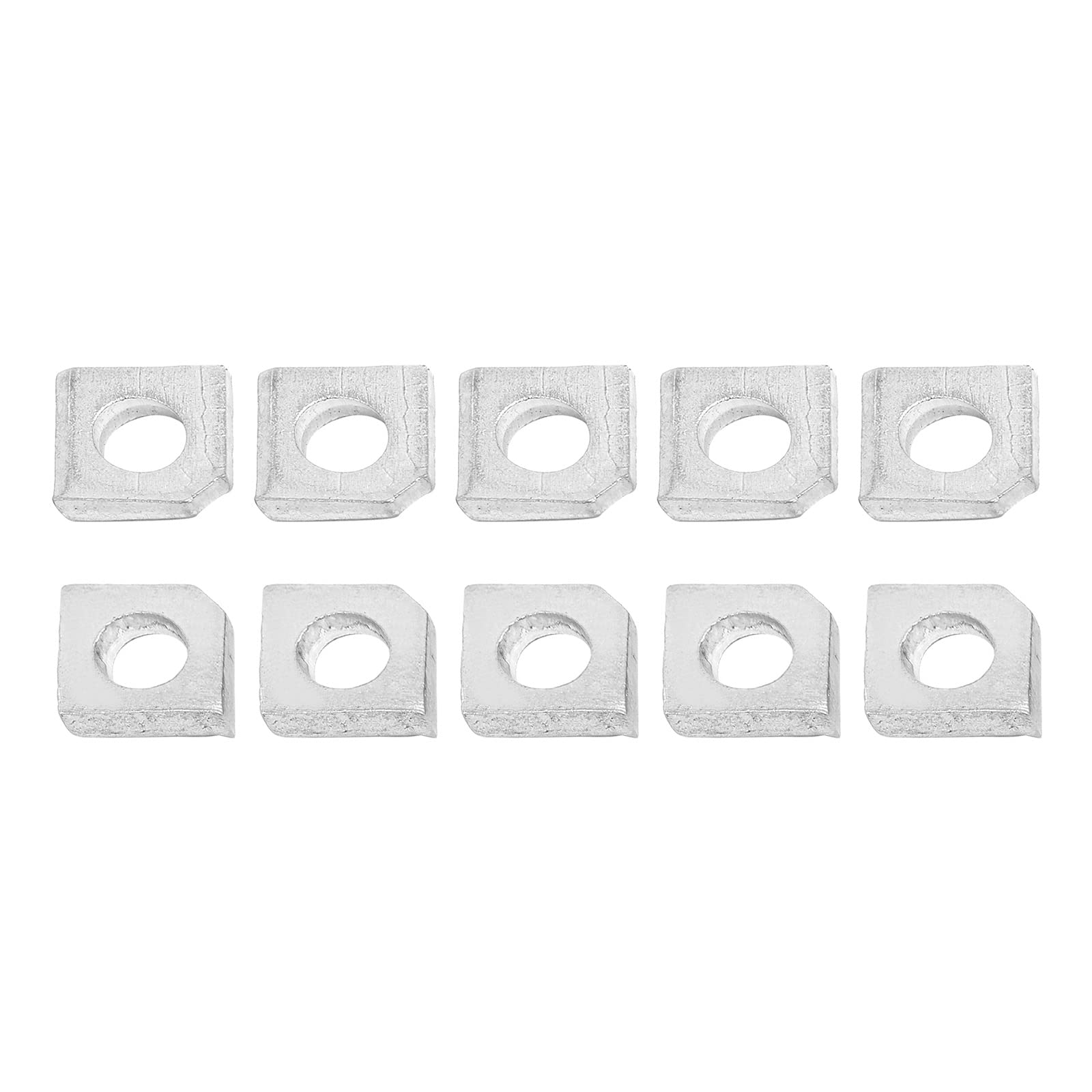 DTGN 17mmx17mmx2mm(LxWxT) Stainless Steel Square Flat Washers - 10Pack - Good for M8 Industrial Machinery Bolt Nut - Square Gaskets - Silver Tone
