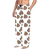 KOCOART Cute Poop Mens Pajama Pants Cotton Funny Soft Men's Pajama Bottoms Mens Lounge Sleep Pants with Drawstring Medium