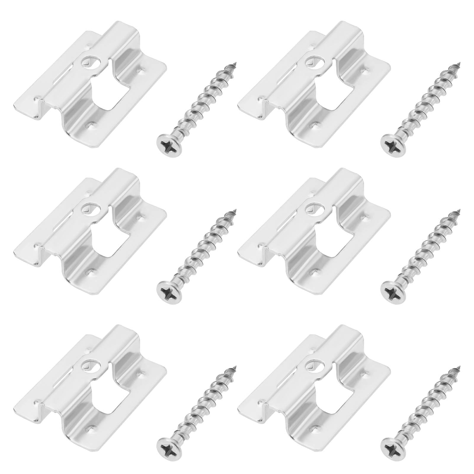 LT Easiyl 100PCS Stainless Steel Patio Clips Composite Decking Clips Hidden Fixing Spacer Clips with 100 Screws for WPC/BPC Bamboo Wood Floor Closure
