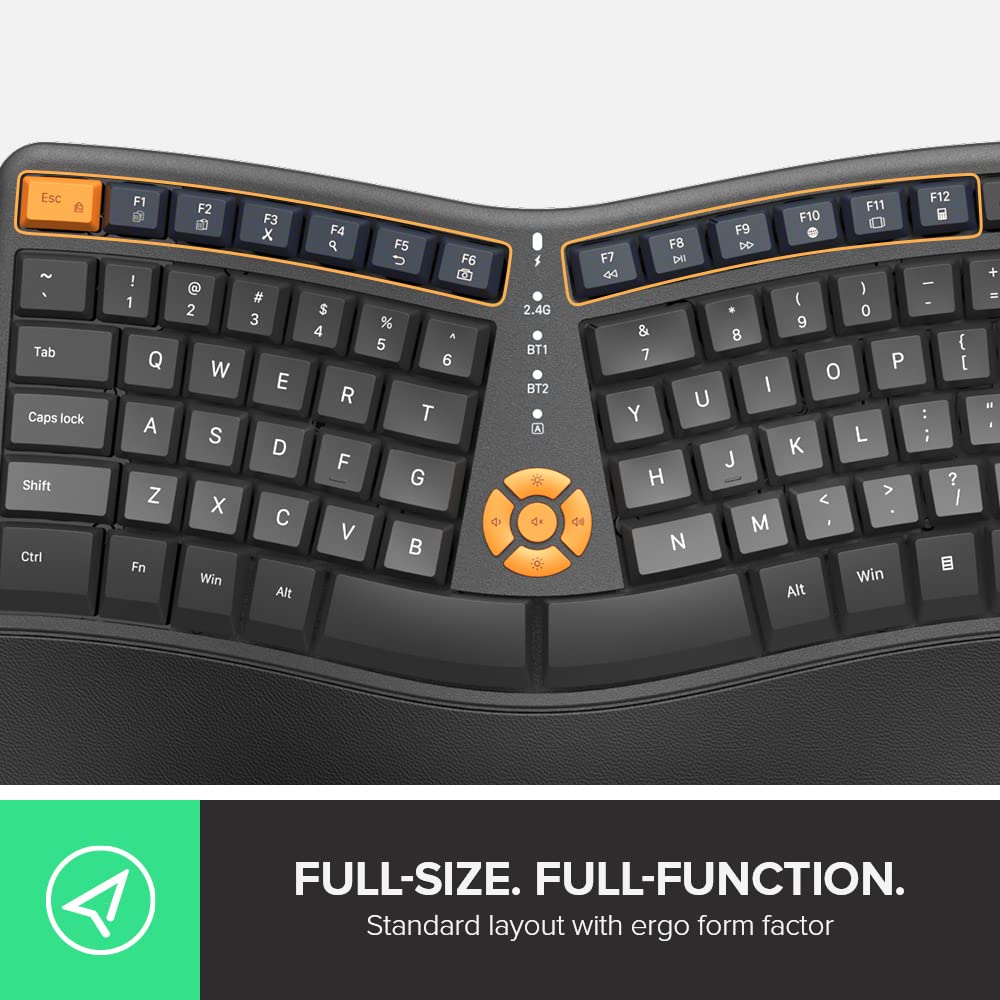 DELUX Wireless Ergonomic Keyboard GM905 and Vertical Mouse M618PD