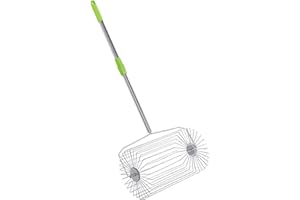 ciciglow Multifunctional Tennis Ball Picker Durable Comfortable Rolling Retriever for Tennis Players Stainless Steel