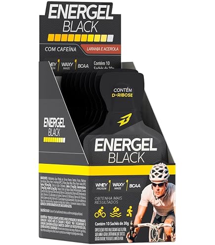 Energel Black Caixa com 10 Sachês (300g), Abacaxi com Hortelã