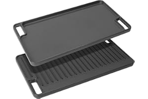 Cast Iron Griddle, Gas Stove Top Pan Heavy Duty Reversible Cooking Griddle for Grill, Camping, Indoor and Outdoor Cooking - 1