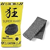 Exfoliating Washcloth [Made in Japan] Extra Long Exfoliating Towel Special Texture Makes Fluffy Foam Lather, Back Scrubber, Dead Skin Cell Remover, Loofah for Women and Men (Black)