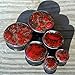 Pair - Red Ruby Aventurine Glass Ear Plugs Organic Handmade double-flared gauges Essential Oil Diffuser