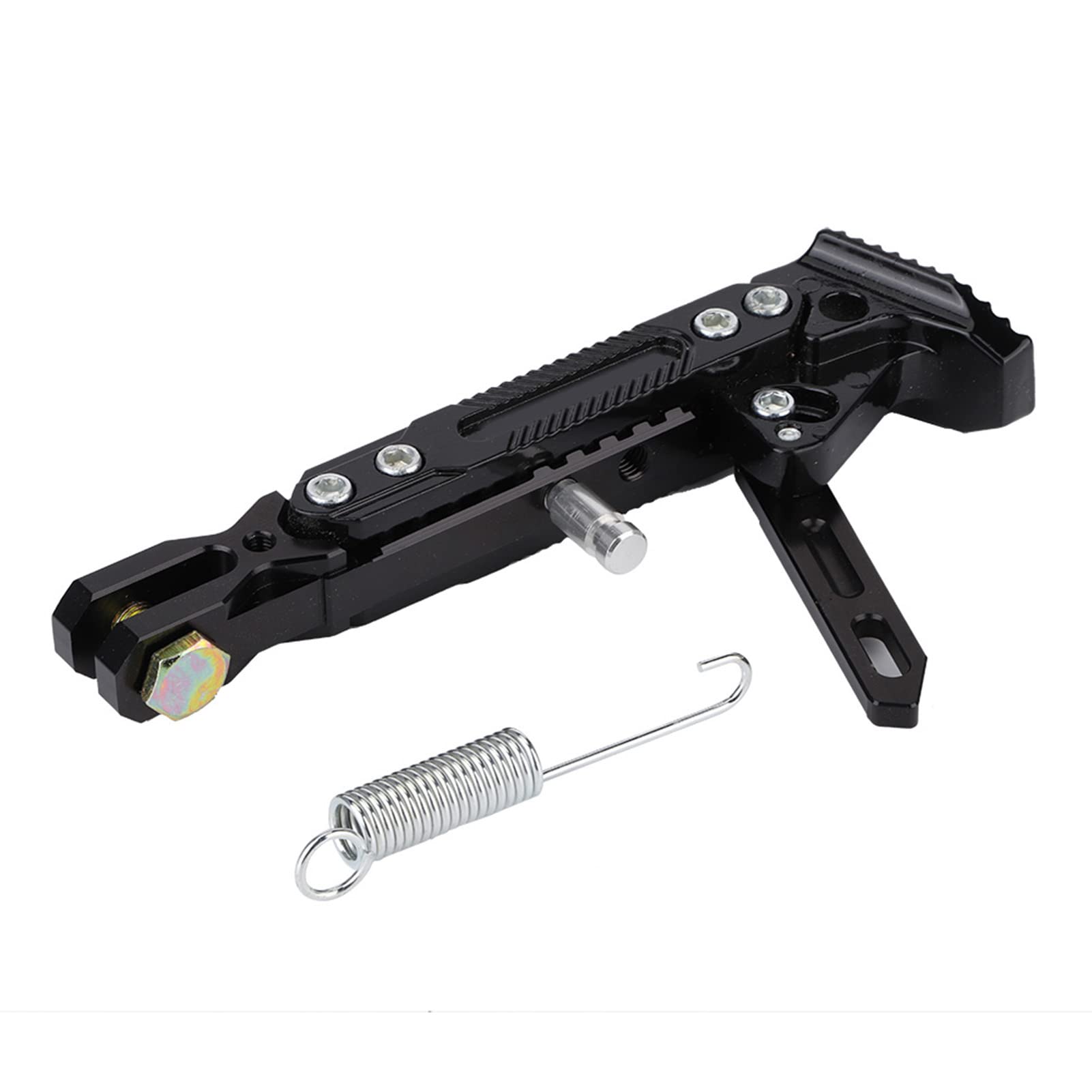 Reminnbor Motorcycle Aluminum Alloy Adjustable Kickstand Foot Side Stand Tripod Holder Universal