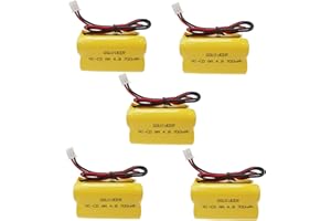 GSUIVEER BL93NC487 BL93NC484 BAA48R Ni-Cd 4.8V 700mAh Exit Sign Emergency Light Battery Replacement (5 Pack)