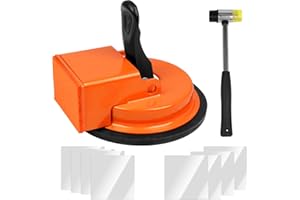 LOMGDOVC Floor Gap Fixer Tool with Vacuum Suction Cup & 7 Sticky Pads, Heavy Duty Laminate Floor Gap Repair Tool, Suction Too