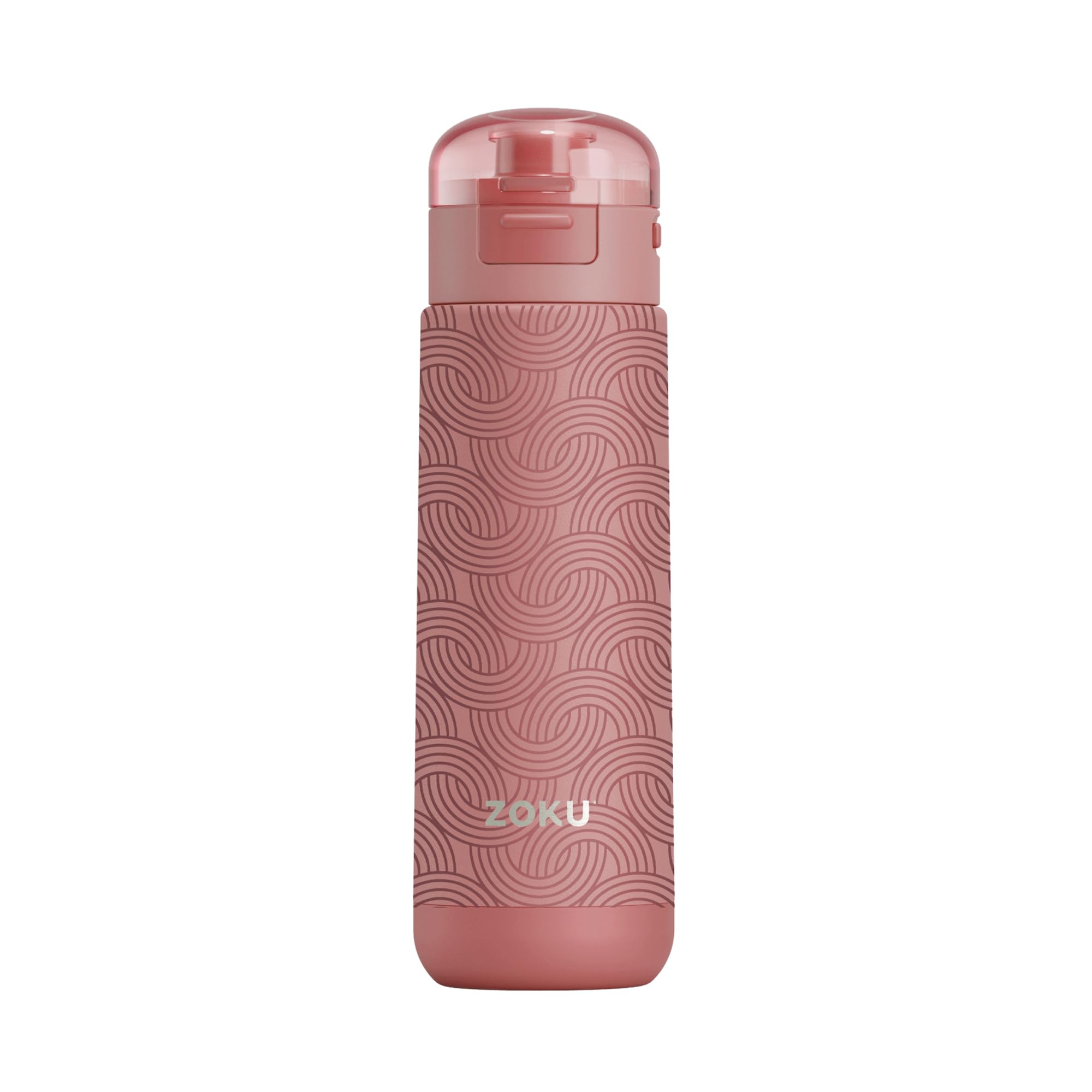 Zoku Stainless Steel Sports Bottle 500ml - Pink Geo