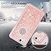 LeYi Pixel 2 Case, Google Pixel 2 Case, Glitter Case with HD Screen Protector,Cute Girls Women Silicon Shockproof Cell Phone Accessories Protective Cover Case for Google Pixel2 TP Rose Rold