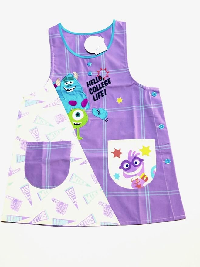 Amazon Co Jp モンスターズインク エプロン 保育士 女性用 M L マイク サリー ディズニー グッズ 雑貨 ストライプ ホーム キッチン