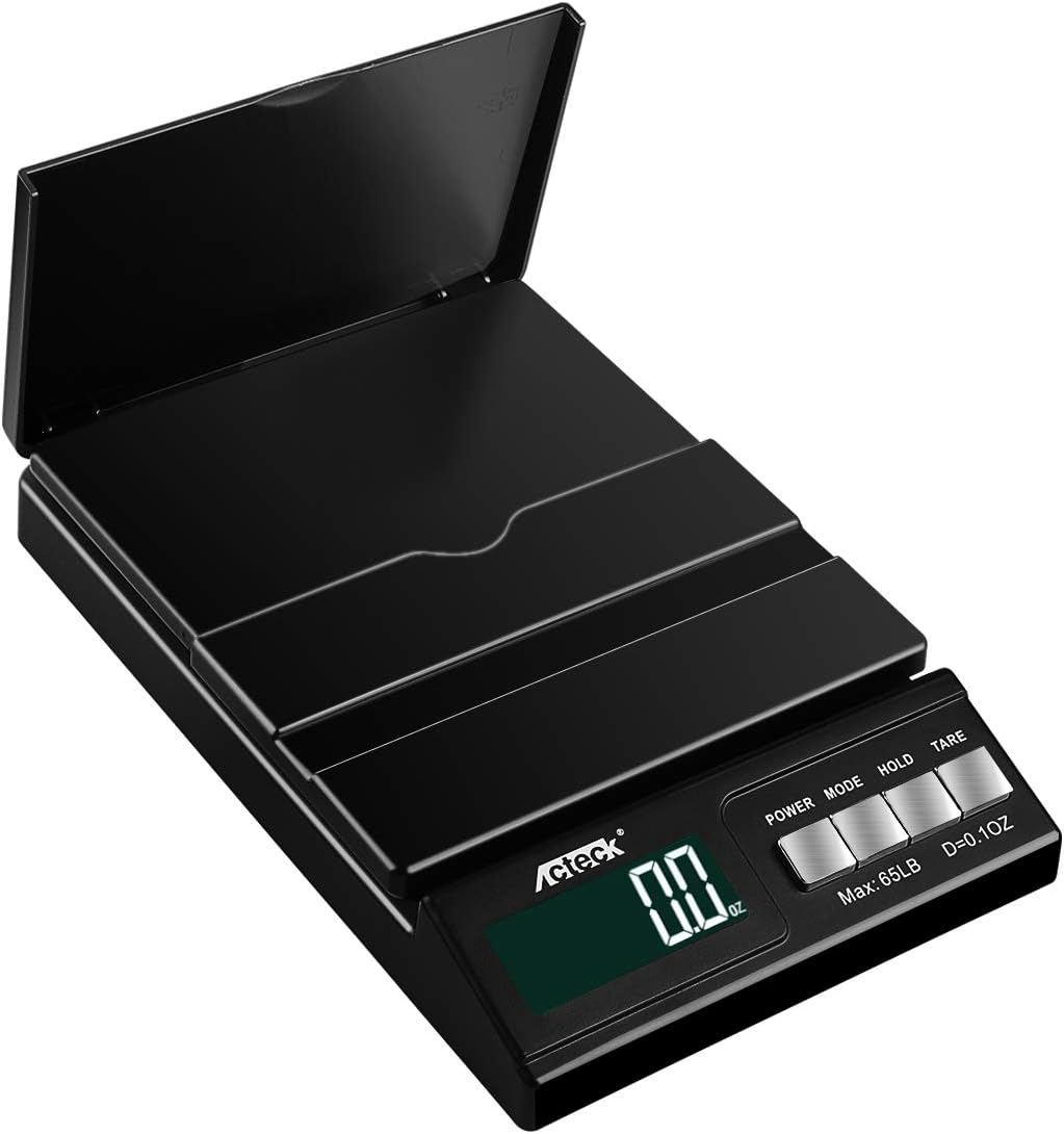 Acteck A-CE65 65LB Digital Shipping Postal Scale with AC Adapter, Black : Office Products