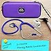 PROHAPI Hard Stethoscope Case, Large Stethoscope Carrying Case with ID Slot, Compatible with 3M Littmann/ADC/Omron/MDF Stethoscope Includes Mesh Pocket for Nurse Accessories (Purple)