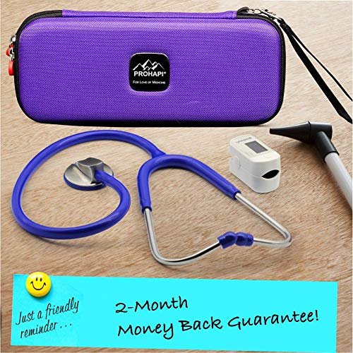 PROHAPI Hard Stethoscope Case, Large Stethoscope Carrying Case with ID