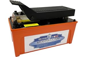 HKTE TOOLS&EQUIPMENT HKTE Professional Air Hydraulic Pump, Foot-Operated, 10,000 PSI, 1/2 Gal Reservoir for Machinery Lifting & Auto Repair