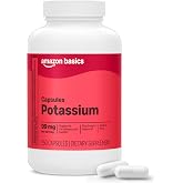 Amazon Basics Potassium Heart Health Capsules, 99 mg, 250 Count