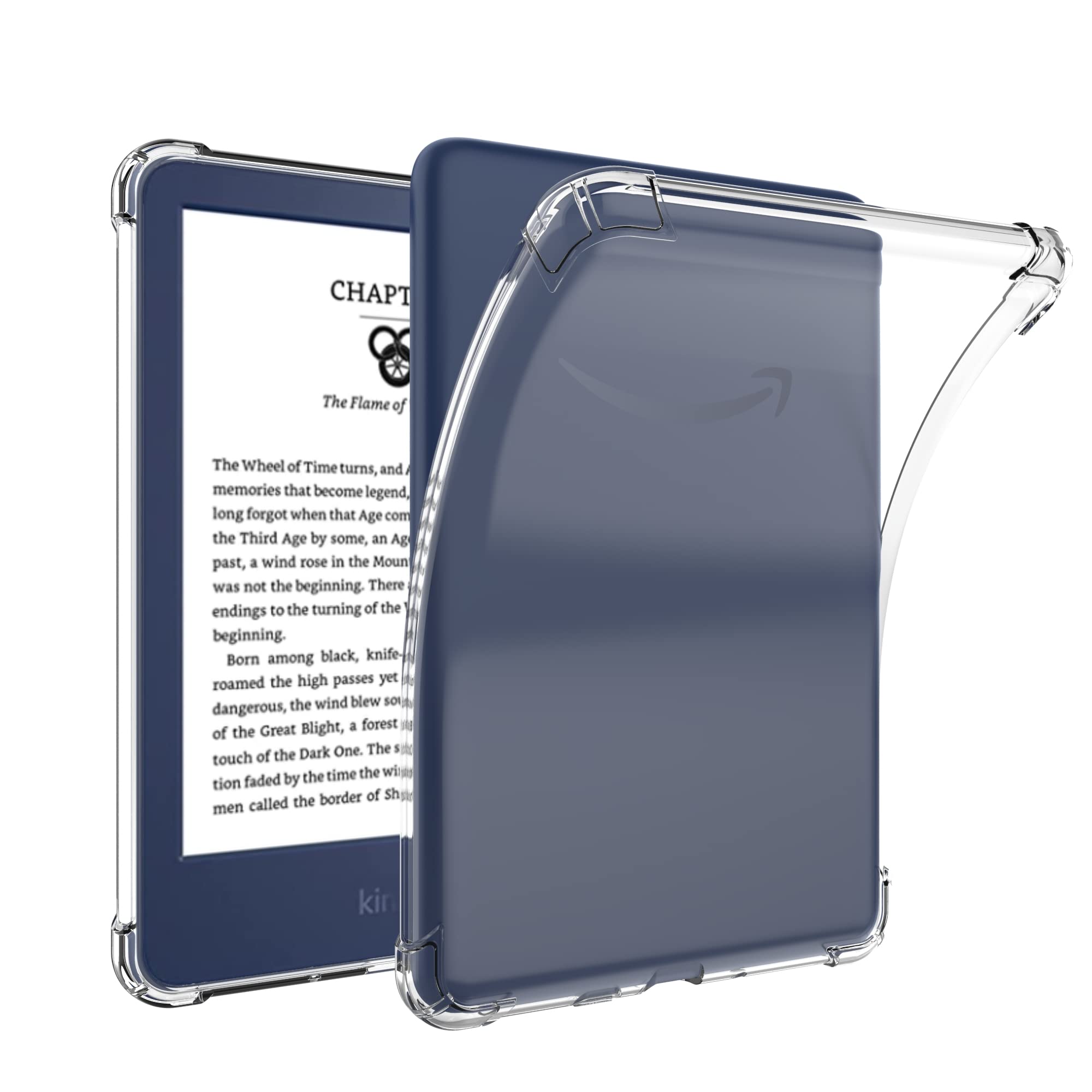 DIY Clear Case for 6" All New Kindle 12th Gen 2024 & 11th Gen 2022, Slim Silicone TPU Back Cover Skin, Transparent
