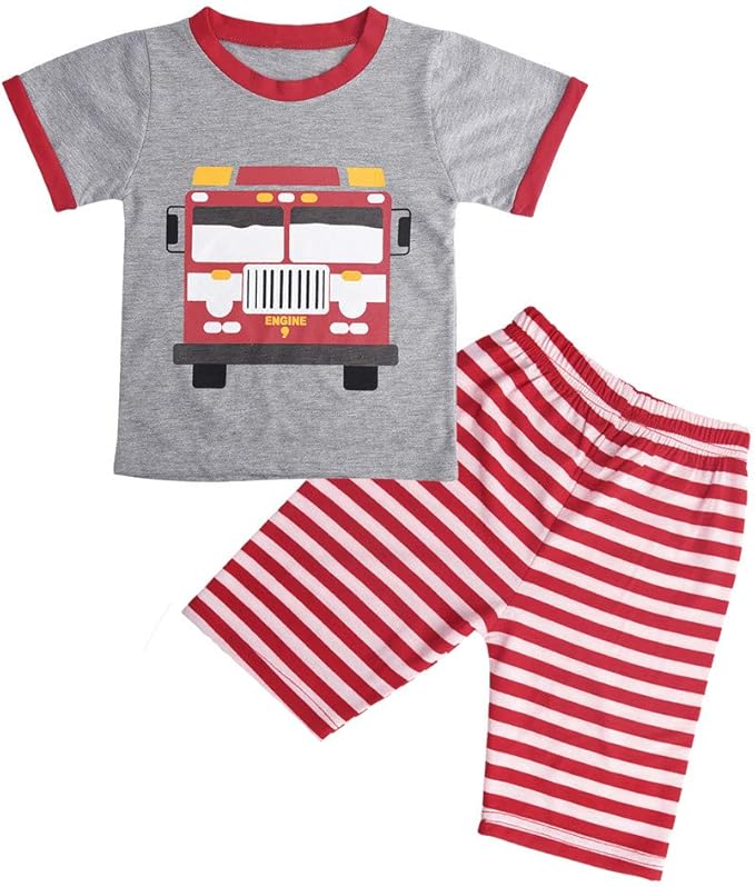 Bodys Vetements Body Bebe Manches Courtes Yonacrea Jouet Camion De Pompier Stargas Ie