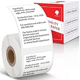 Phomemo Labels Thermal Printer Labels for M110 M200 M220 M221 M150 M250 M260 M108 M100 Label Printer, Thermal Paper for Small Business, Price Tags, Black on White 1.57"x2.36"(40x60mm), 130 Label/Roll