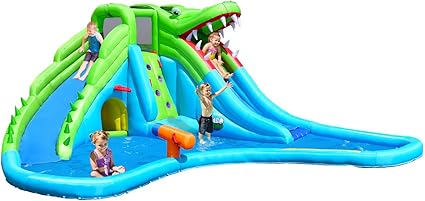 inflatable floating slide