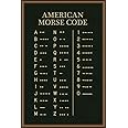 American Morse Code Poster Military Alphabet Wall Art Binary Machine Numbers Picture Morris Print Ham Radio Posters Message Learning Charts Mores Army Navy Cool Wall Art Print Poster 12x18