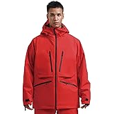 GSOU SNOW Snowboard Jacket Womens Ski Jacket Mens Snow Coat Baggy Waterproof Insulated Winter Hooded Mountain Coats