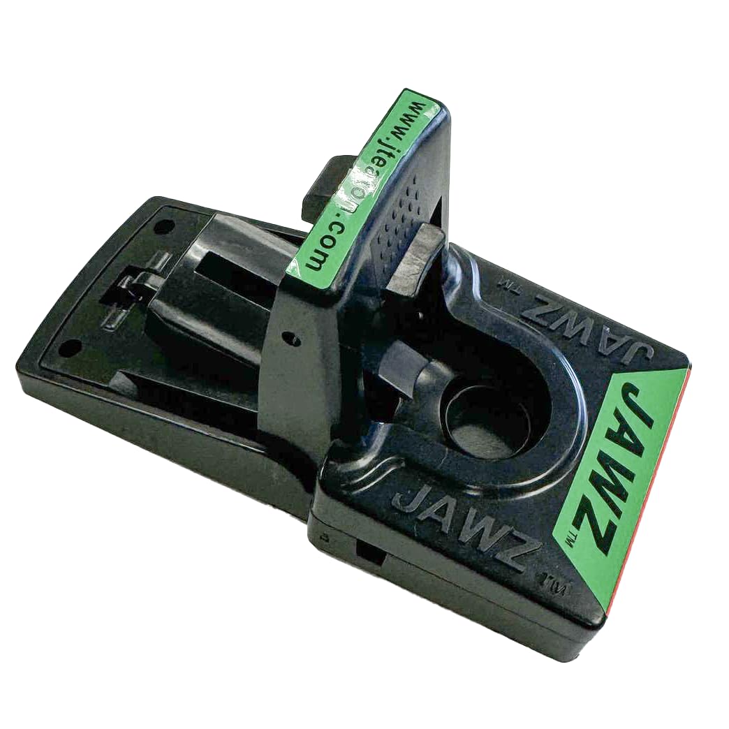 JT Eaton 409 Jawz Indoor Plastic Mouse Trap for Solid or Liquid Bait, Instant Kill Mouse Traps, No-Touch Disposal with Trap Set Indicator 2-Pack