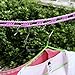 Pack of 2 Portable Windproof Clotheslines for Outdoor and Indoor Drying, Home, Travel and More - Green, Pink and Blue