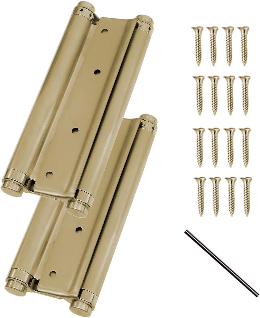 Pair of 8'' Heavy Duty Cafe Saloon Door Hinges Double Action Spring Hinge Stainless Steel Self-Closing 200mm (Bronze)