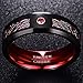 Nuncad Red Tungsten Carbide Wedding Band Ring for Men 8mm Celtic Dragon Red Carbon Fiber Size 7 to 12