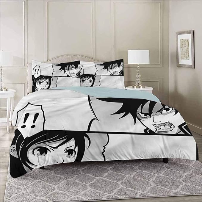 Aishare Store Duvet Cover Sets, Anime,Japanese Cartoon Comic, Full Size