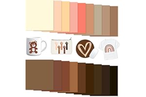 Tintnut Skin Tone Sublimation Pattern Transfer Paper - 18 Sheets 12"x10", Cream Camel Barely Beige Brown Tan Sublimation Transfer Paper Bundle Compatible with Cricut for DIY Mugs, Tumblers, T-Shirts