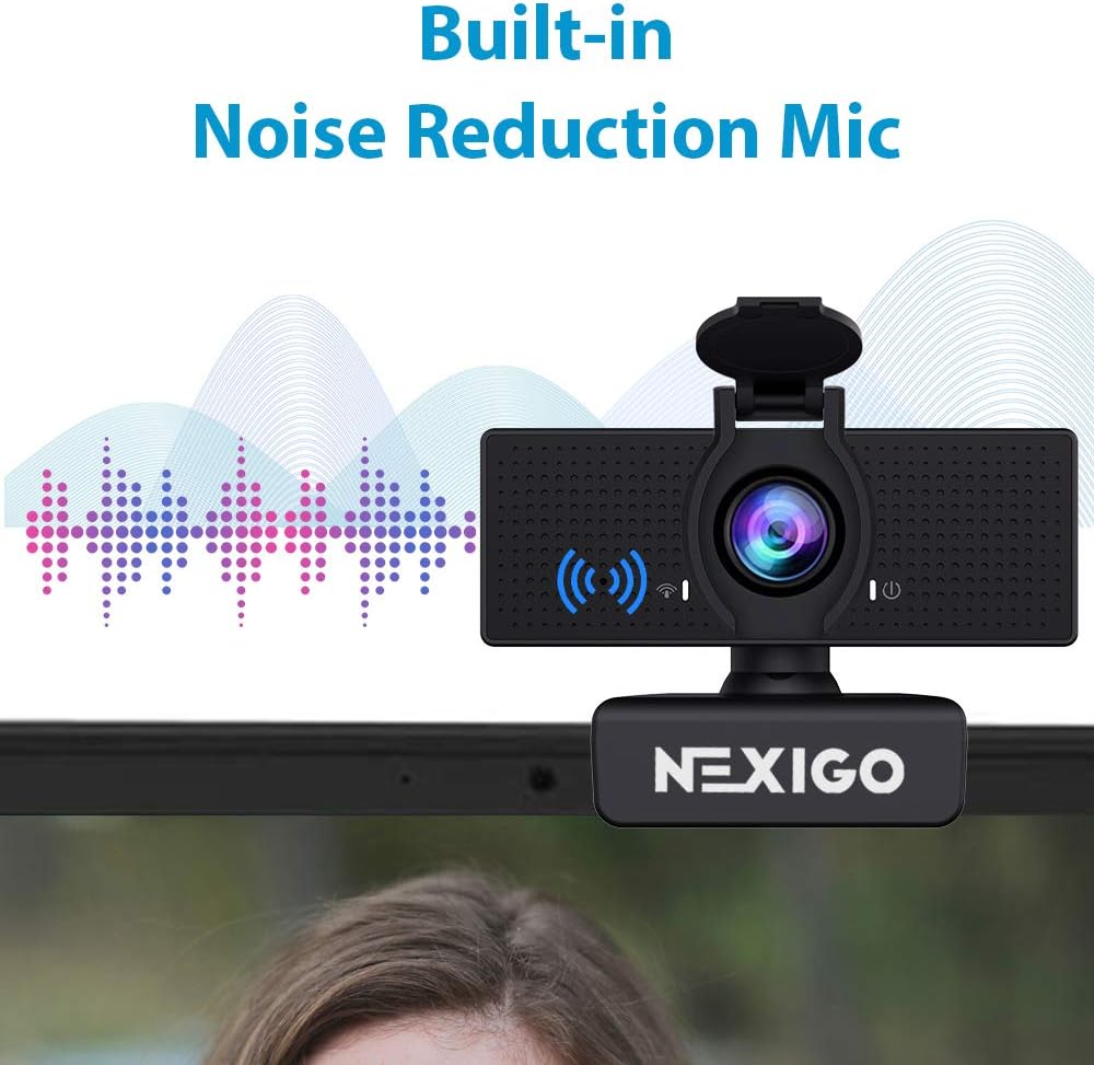 1080P Business Webcam with Microphone & Privacy Cover, 2020 NexiGo N60 USB HD Camera, 110-degree Wide Angle, Plug and Play, Laptop Computer Web Cam for Zoom YouTube Skype FaceTime OBS Teams: Computers & Accessories