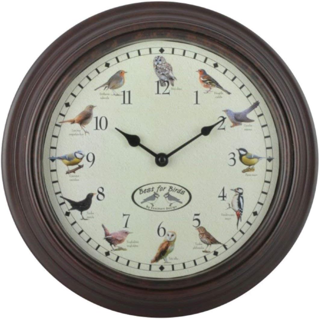 Fallen Fruits Ltd FB416 BIRD SONG CLOCK, Brown - Image 3