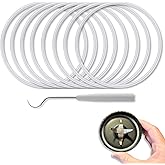 8 x Cups Lids Gasket with 1 x Crochet Hook for 250W Magic Bullet Replacement Parts Magic Bullet Blender Parts Magic Bullet Parts Replacement Magic Bullet Accessories
