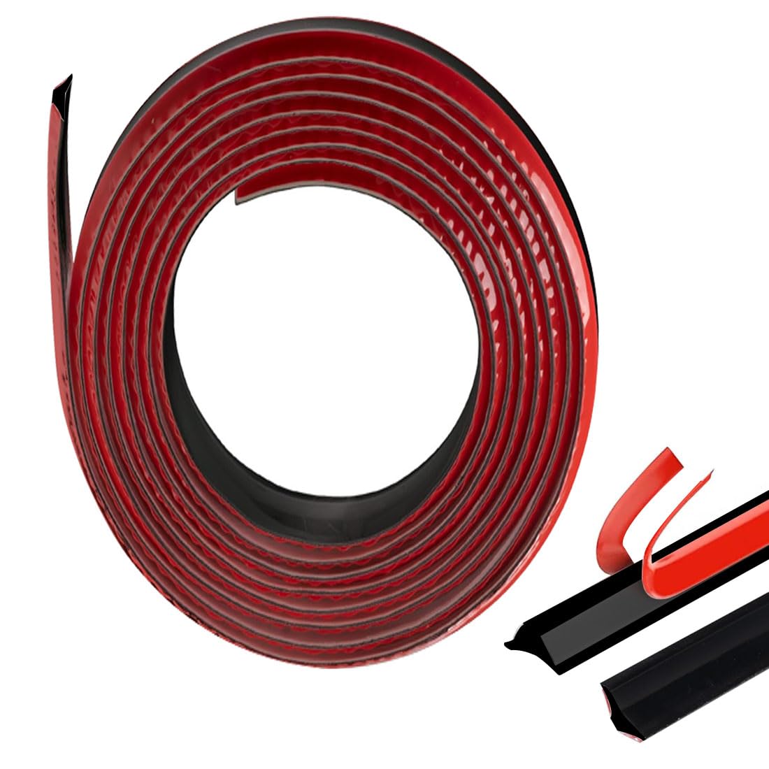 Black Quadrant Trim,Skirting Board,Caulk Strip Moulding Trim,Peel and Stick Trim,Seam Wall Sticker,Flexible Molding & Wall Trim For Ceiling/Corner/Furniture/Home Decoration (0.8CM*5M/0.31IN*16.4FT)