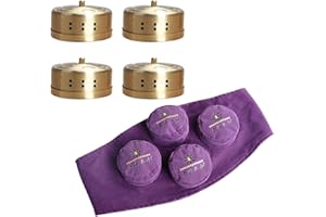 Smokeless Moxibustion Box Include 4 Boxes Portable moxibustion Box Rotary Temperature regulating Cover Smoke Proof and Scald 