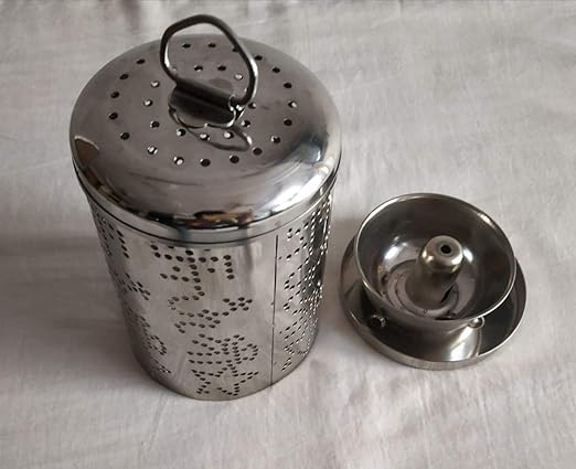 Ethnic Stainless Steel Akhand Jyot Diya, Made in India, by S K Metal