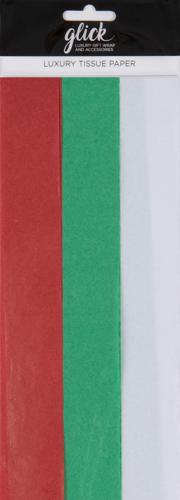 Glick Tissue Paper Pack, Red Green White, for, Gift Wrapping, Xmas Tissue TPMX02, Multi