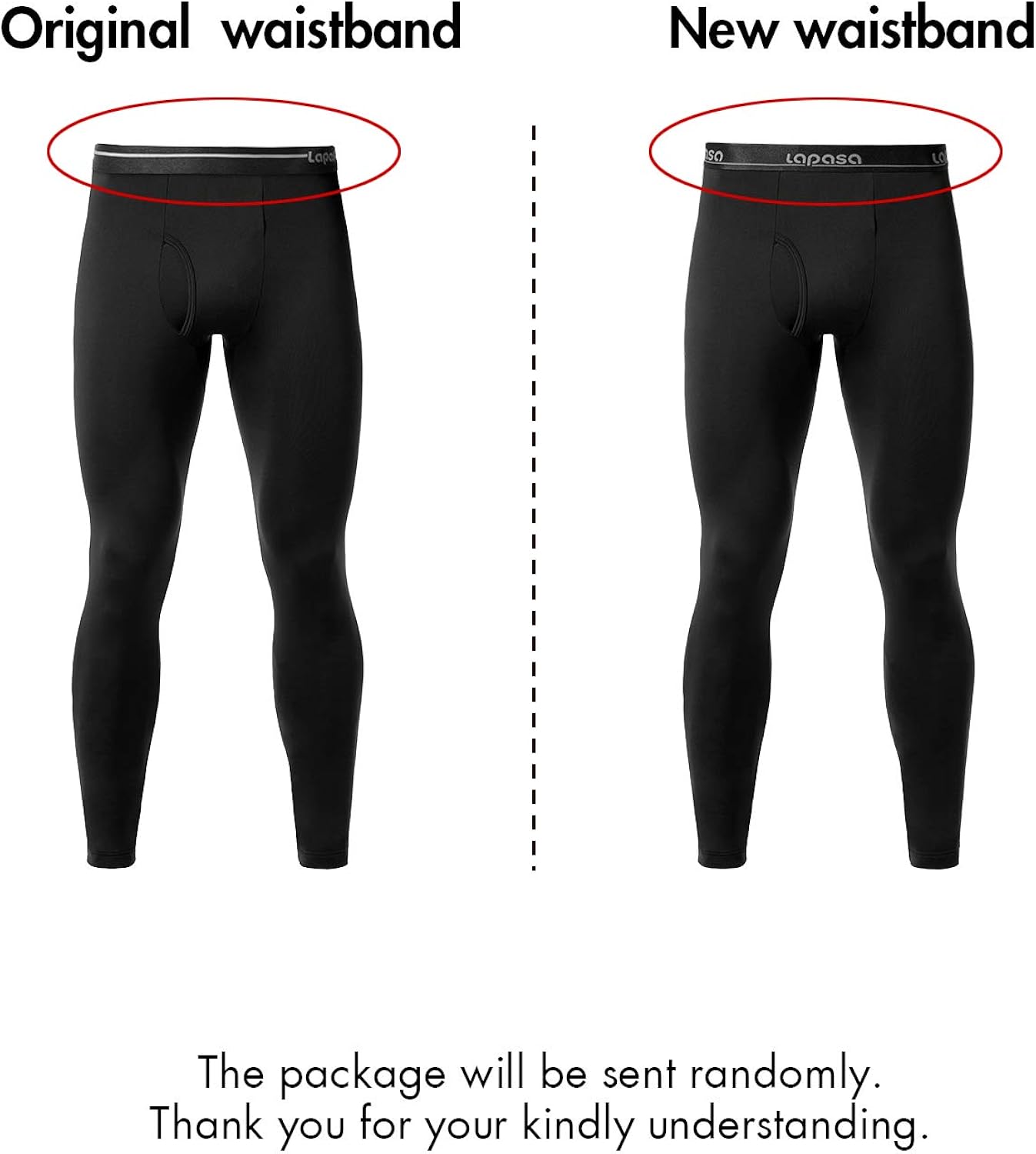 LAPASA Men's Lightweight Thermal Underwear Pants Fleece Lined Long Johns Leggings Base Layer Bottoms 2 Pack M10 (Medium, Black) at  Men’s Clothing store