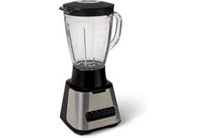 �鶹�� Basics 6-Cup (50 Fl. Oz) Countertop Blender, with 6 Pre-Programmed Functions, Pulse, Ice Crush, Stainless Steel Blades