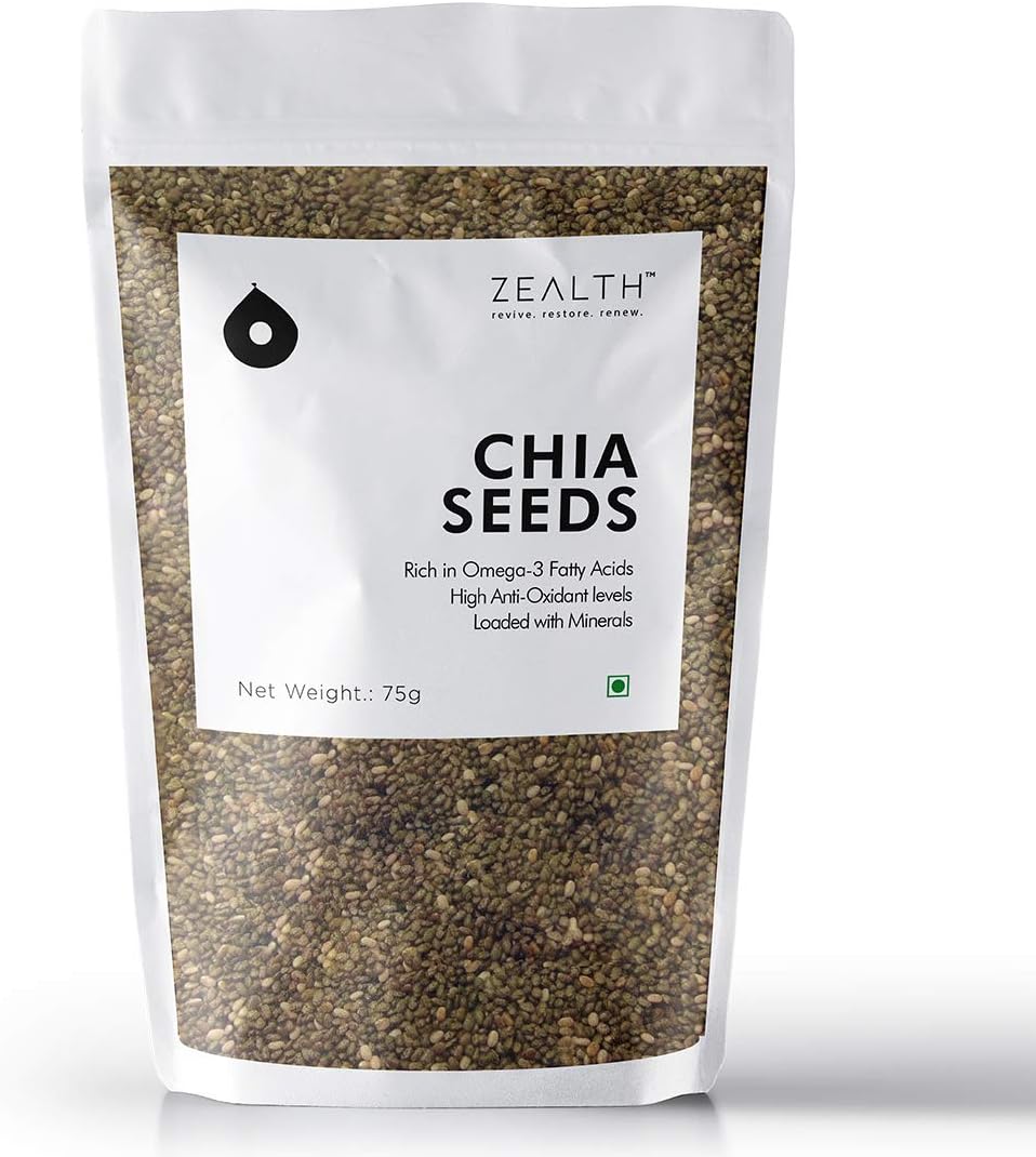 Zealth Black Chia Seeds - Raw - 75g