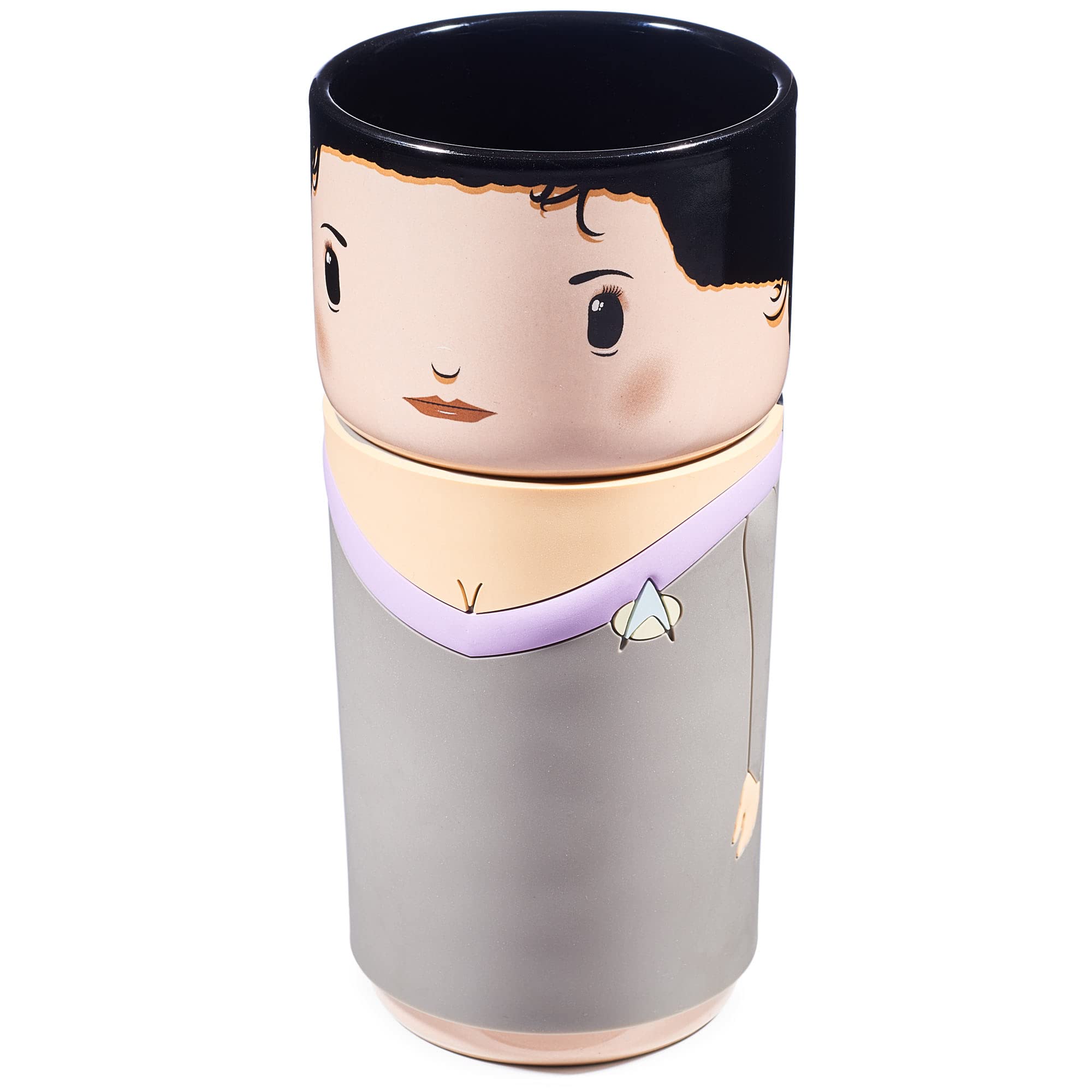 CosCups by Numskull Star Trek Deanna TROI Ceramic Mug Gift with Rubber Sleeve 400ml - Official Star Trek Merchandise