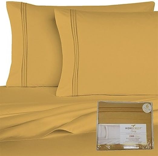 Amazon Com Homecrest Egyptian Comfort Sheet Set 6 Piece 1800