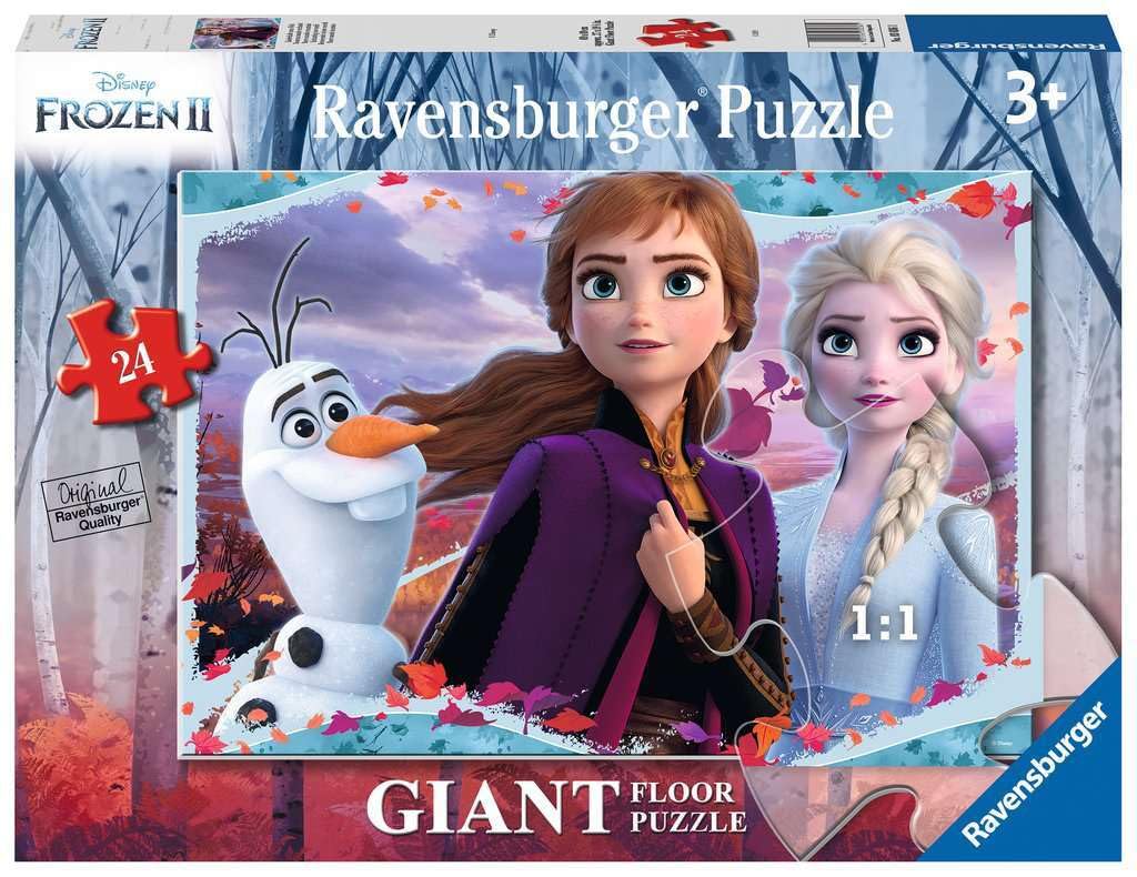 Ravensburger - Puzzle Frozen 2, Giant Floor Collection, Gift Idea for Children 3+ Years, Educational and Stimulating Game, 24 Giant Pieces, 70 x 50 cm
