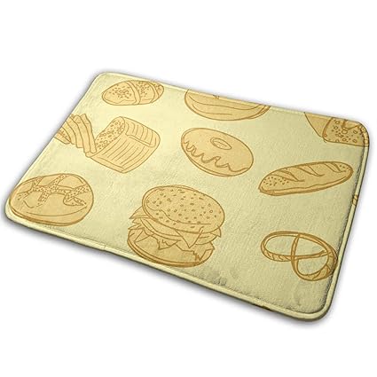 Amazon Com Doormat Cute Bread Inspiring Durable Non Slip
