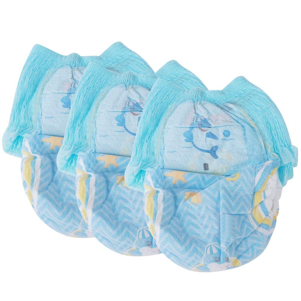 3Pcs Toddler Swim Diapers, Reusable Infant Swim Pants Diaper for Newborn (L 9-14kg)