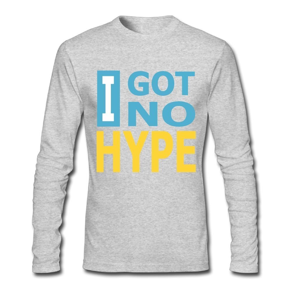Amazon Com I Got No Hype Custom Mens Adult Design Long Sleeve Tee
